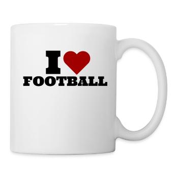 I LOVE FOOTBALL - Tasse - Weiß - Rechts