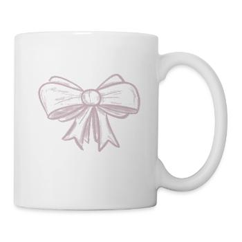 Rosa Schleife süßes Design - Tasse - Weiß - Rechts