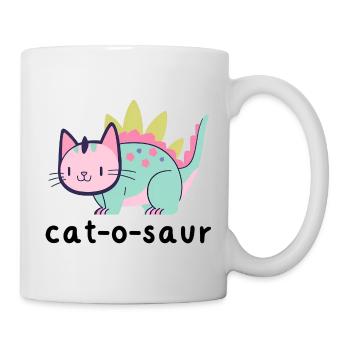 Cat-O-Saur - Tasse - Weiß - Rechts
