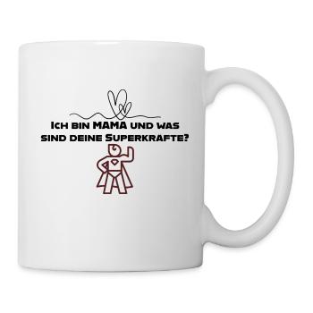 Je suis une maman et quel est votre superpouvoir ? - Mug blanc - blanc - Droite