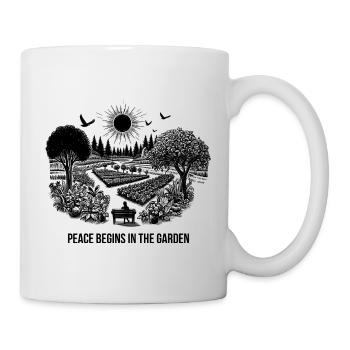Peace Begins in The Garden - Mug - white - Right