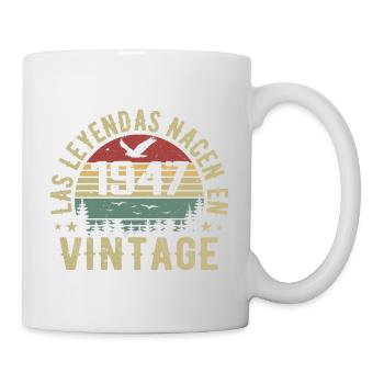 Legenden sind geboren 1947 Geburtstagsgeschenk 1947 - Tasse - Weiß - Rechts