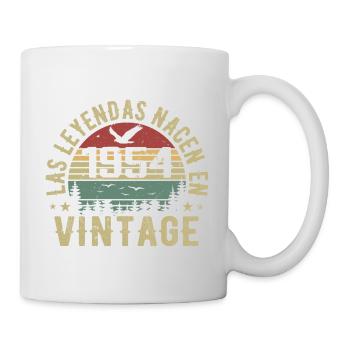 Legenden werden geboren 1954 Geburtstagsgeschenk 1954 - Tasse - Weiß - Rechts