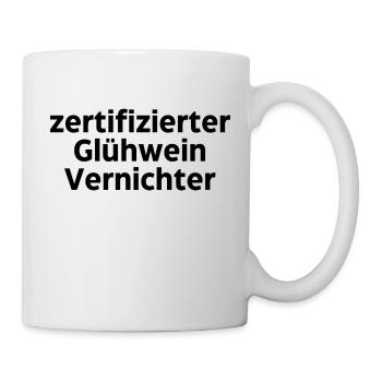 Zertifizierter Glühwein Vernichter - Tasse - Weiß - Rechts