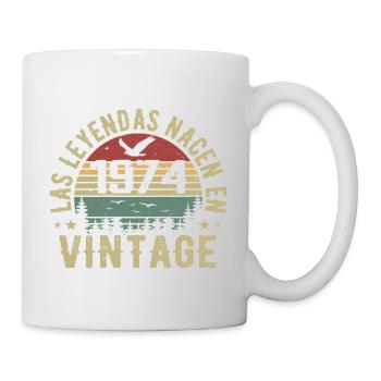 Legenden sind geboren 1974 Geburtstagsgeschenk 1974 - Tasse - Weiß - Rechts