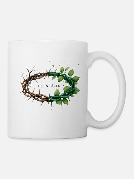 ✝️ Espoir de résurrection Couronne d’épines ✝️ - Mug blanc - blanc