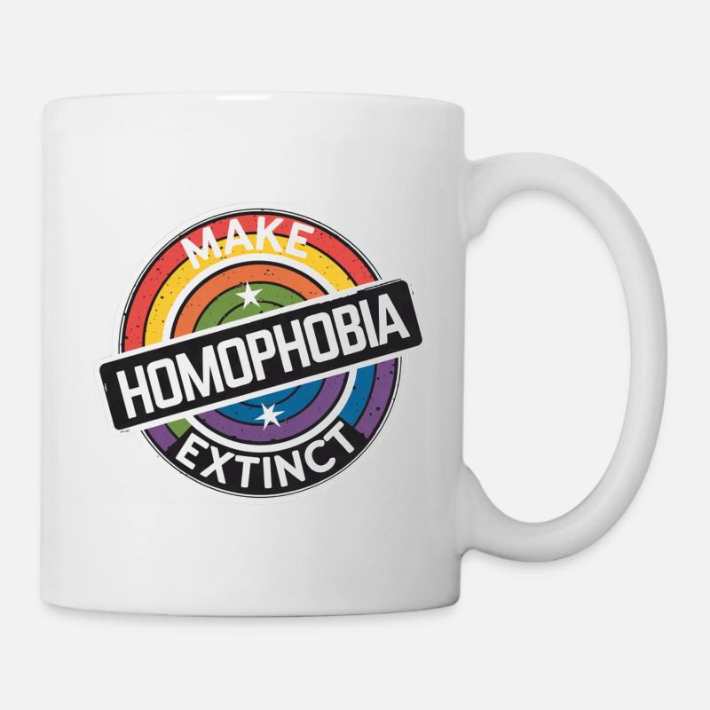 Make Homophobia Extinct 9 - Tasse - Weiß