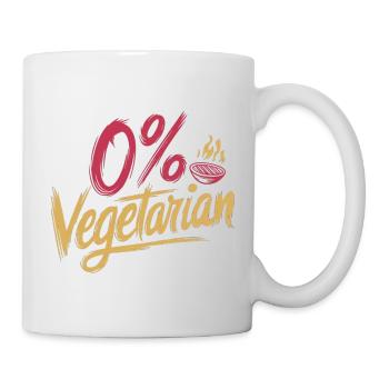 0% Vegetarian 11 - Tasse - Weiß - Rechts