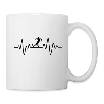 Fußball Herzschlag Fußballspieler - Tasse - Weiß - Rechts