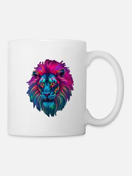 Löwe - Tasse - Weiß