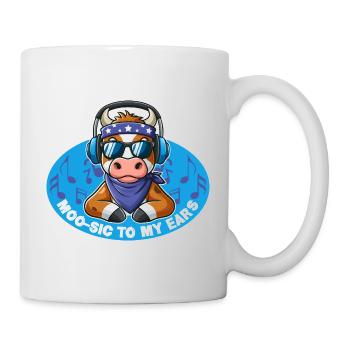 MOO-SIC IN MEINEN OHREN - Tasse - Weiß - Rechts
