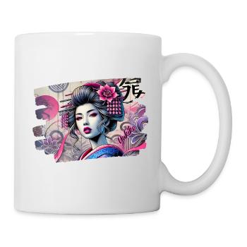 Yukiko Geisha: Artful Elegance - Tasse - Weiß - Rechts