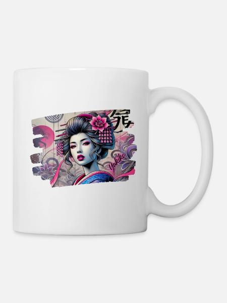 Yukiko Geisha: Artful Elegance - Tasse - Weiß