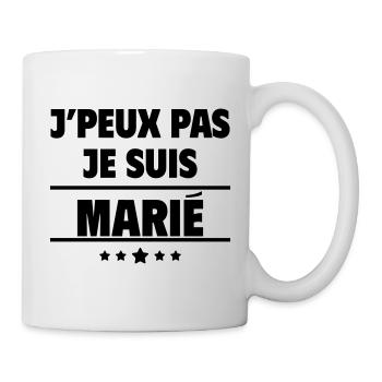 J'peux pas je suis marié, mari, homme, mariage - Mug blanc - blanc - Droite