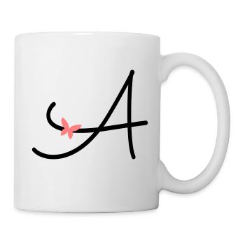 Lettre A Lettre Initiale Papillon - Mug blanc - blanc - Droite