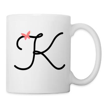 Lettre K Papillon Lettre - Mug blanc - blanc - Droite