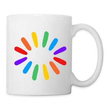 Rainbow Sun LGBTQIA gay pride - Mug - white - Right