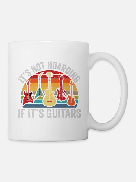Es ist kein Horten, wenn es Gitarren sind - Tasse - Weiß