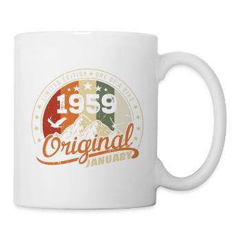 Original Geboren im Januar Geburtstag | Januar 1959 - Tasse - Weiß - Rechts