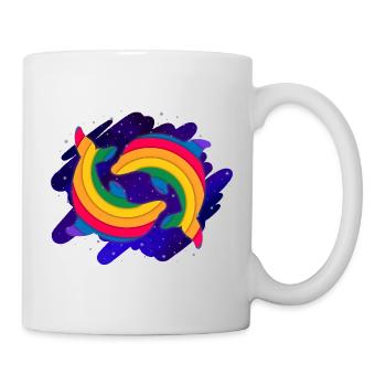 Rainbow Dolphins (Sky) - Mug - white - Right
