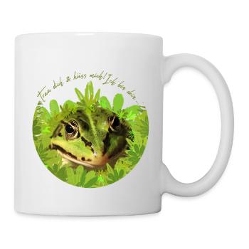 Grenouille Prince Roi Embrasse-Moi - Mug blanc - blanc - Droite