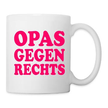 Opas gegen rechts - Tasse - Weiß - Rechts