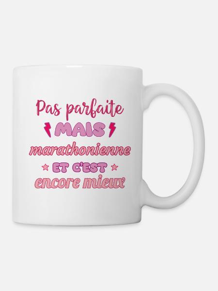 Pas parfaite mais marathonienne,marathon - Mug blanc - blanc