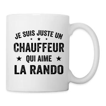 Fier d’être Chauffeur et Passionné de Randonnée - Mug blanc - blanc - Droite