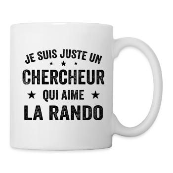 Fier d’être Chercheur et Passionné de Randonnée - Mug blanc - blanc - Droite