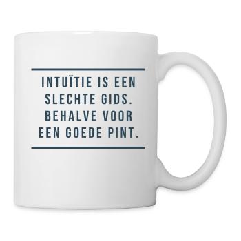 Sagesse anversoise : intuition et pintes - Mug blanc - blanc - Droite