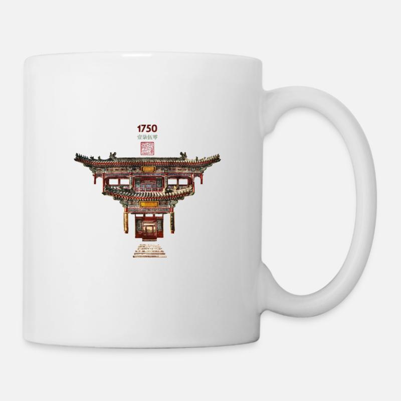 Chinesisch_Architektur_Jingming1750_Sommerpalast - Mug blanc - blanc