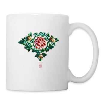 Chinesisch_Blumen_Verbotene Stadt_Pfingstrose1420 - Mug - white - Right