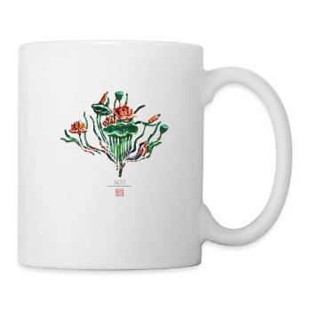 Chinesisch_Blumen in the Forbidden Stadt_Lotus1420 - Mug - white - Right
