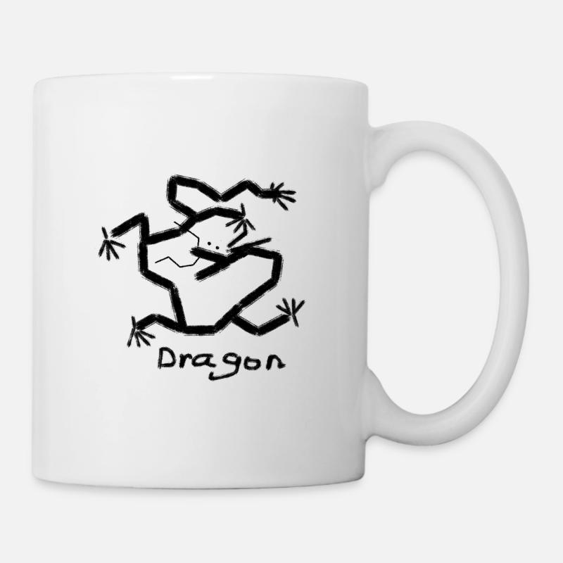 Skizze_chinesischer Dragon - Mug blanc - blanc