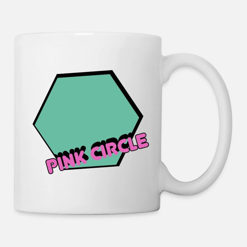 Hexagone vintage avec texte - Mug blanc - blanc