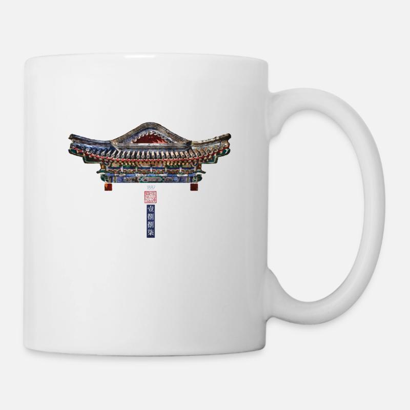 Chinesisch_Architektur dans le Beihai_Qinquan_1887 - Mug blanc - blanc