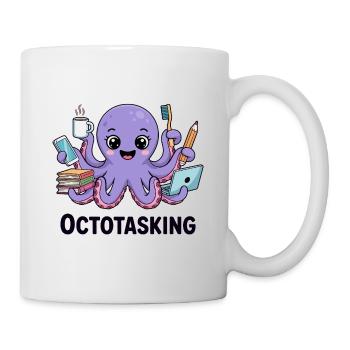 Octotasking Krake im Multitasking Modus - Tasse - Weiß - Rechts