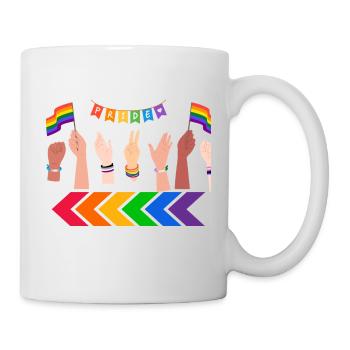 Pride Finger - Tasse - Weiß - Rechts