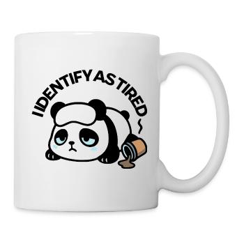 Tired panda needs coffee - Mug - white - Right
