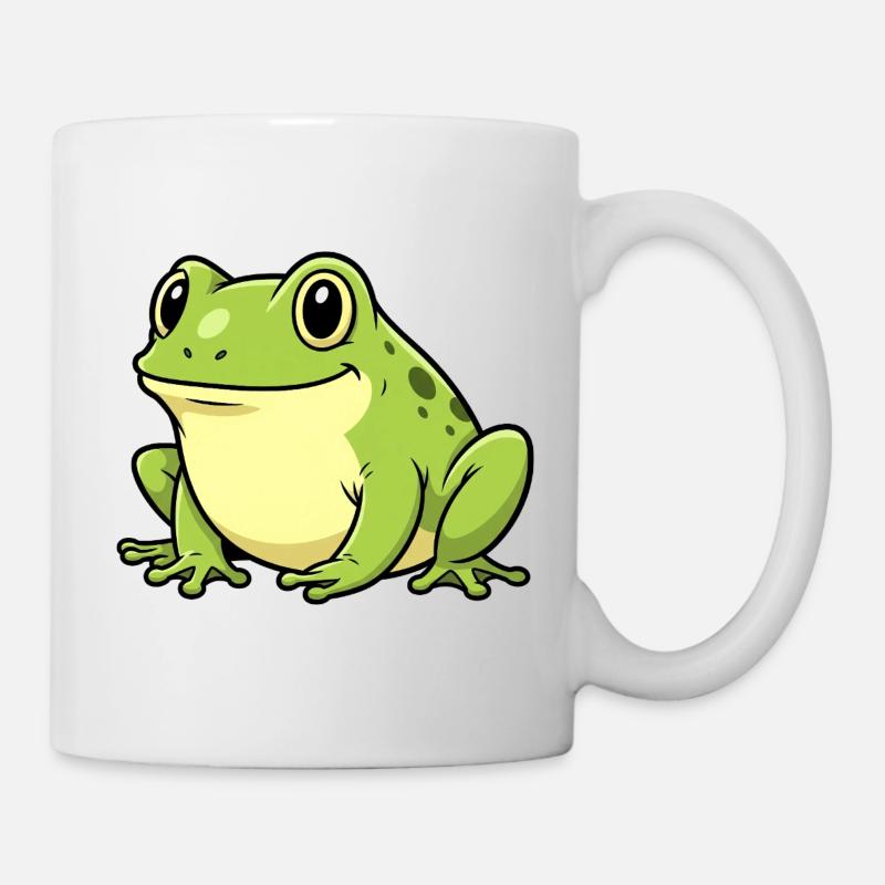 Humorous frog with big eyes - Mug - white