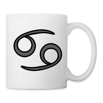 Cancer Zodiac Sign Symbol Black & Gray - Mug - white - Right