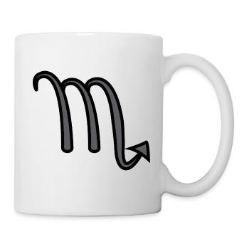 Scorpio Zodiac Sign Symbol Black & Gray - Mug - white - Right