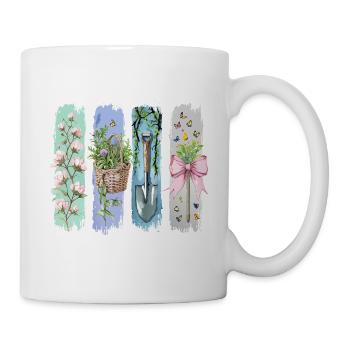 Gartenliebe Naturfreund Floral Motif - Mug blanc - blanc - Droite
