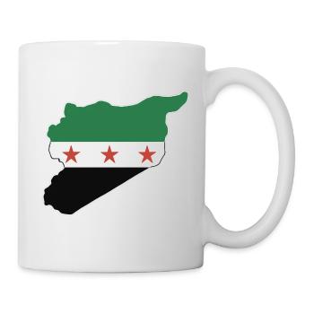 Drapeau et carte de la Syrie علم وخريطة سورية - Mug blanc - blanc - Droite