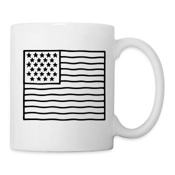 Drapeau USA - Mug blanc - blanc - Droite