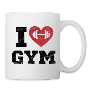 Citation sur la gym - Mug blanc - blanc - Droite