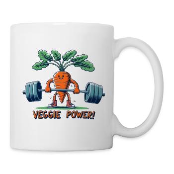 Veggie Power Karotten-Lift - Tasse - Weiß - Rechts