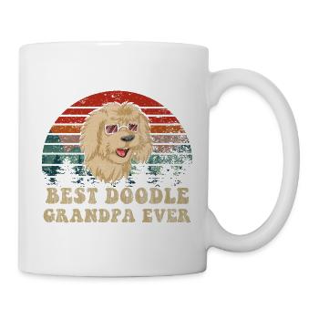 Funny Golden Doodle Grandad T-Shirt Design - Mug - white - Right