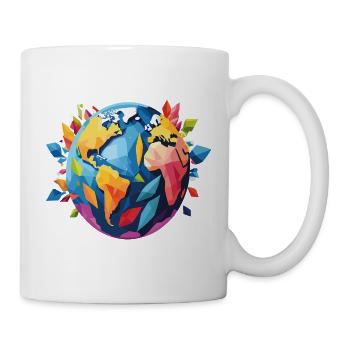 Erde - Tasse - Weiß - Rechts