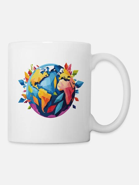 Erde - Tasse - Weiß